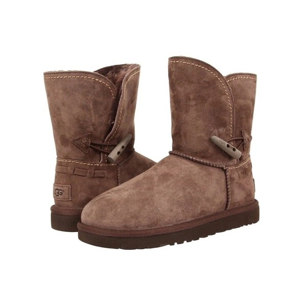 UGG Meadow Ankle Boots Winter Snow Boots Chocolate Brown Size 9 EUC - Picture 1 of 8